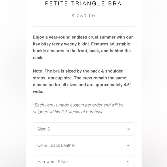 Zana Bayne Petite Triangle Bra - Picture 3 of 8